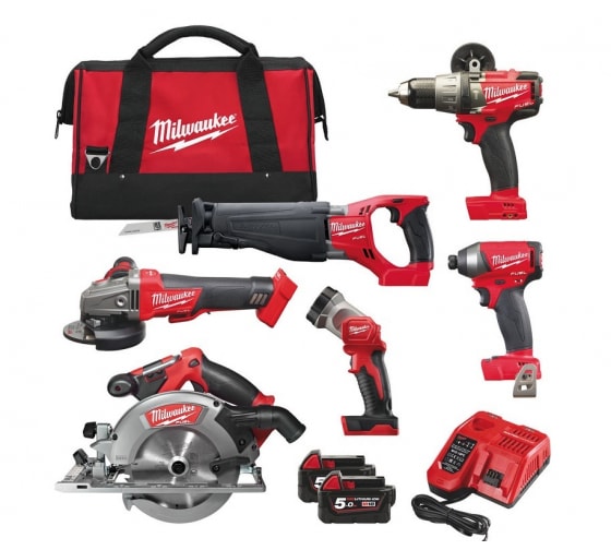 Milwaukee M18 FPP6A-502B FUEL Набор аккумуляторного инструмента