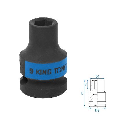Головка торцевая ударная шестигранная 1/2&quot;, 09 мм KING TONY 453509M KING TONY – анонс, характеристики, MST453509M 