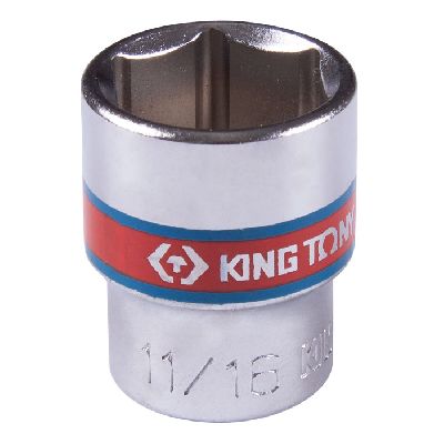 Головка торцевая стандартная шестигранная 3/8&quot;, 11/16&quot;, дюймовая KING TONY 333522S KING TONY – анонс, характеристики, MST333522S 