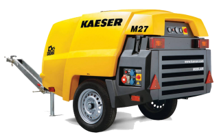 Компрессор KAESER M 27 PE (на шасси) дизельный, с подготовкой воздуха – купить в , подробное изображение 
