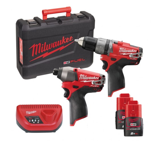 Milwaukee M12 PP2A-202C Набор Аккумуляторных инструментов