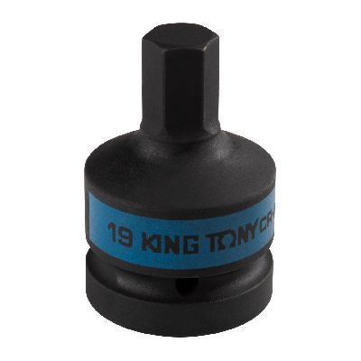 Насадка (бита) ударная торцевая 1&quot;, HEX, 19 мм, L = 80 мм KING TONY 801519M KING TONY – анонс, характеристики, MST801519M 