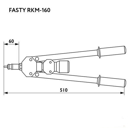 Ручной заклепочник для резьбовых заклепок Fasty RKM-160 стоимость 