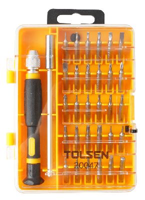 Набор вставок (бит) 4 мм, PH, PZ, Hex, Torx, Slotted, прецизионных, 32 предмета TOLSEN TT20047s TOLSEN – анонс, характеристики, MSTTT20047s 