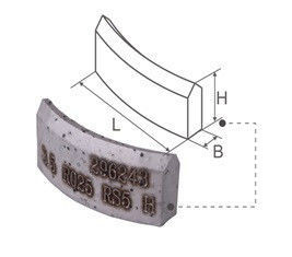 Сегмент алмазный ADTnS HD 24*3.5*10 R040 RS5H для коронок 76-92 мм – купить в , подробное изображение 
