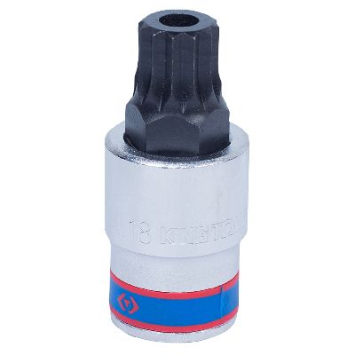 Насадка (бита) торцевая 1/2&quot;, Spline, M18, L = 66 мм, с отверстием KING TONY 402B18 KING TONY – анонс, характеристики, MST402B18 