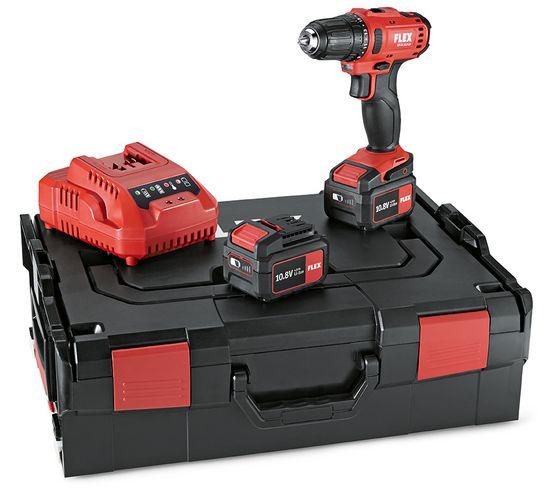 Двухскоростной аккумуляторный шуруповерт FLEX DD 2G 10.8-LD/4.0 Set