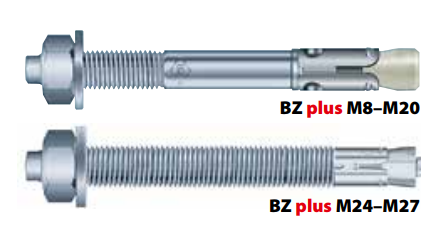 Клиновой анкер BZ plus МКТ 12-65-85/160 для сухой резки и мокрой