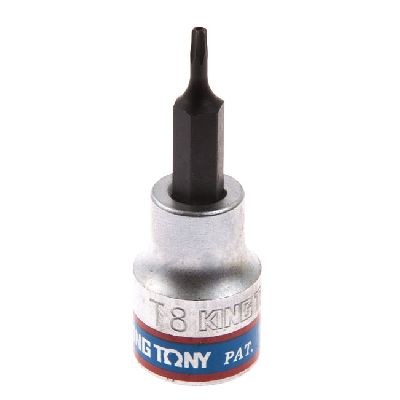 Насадка (бита) торцевая 3/8&quot;, Torx, T8, L = 50 мм, с отверстием KING TONY 302708 KING TONY – анонс, характеристики, MST302708 