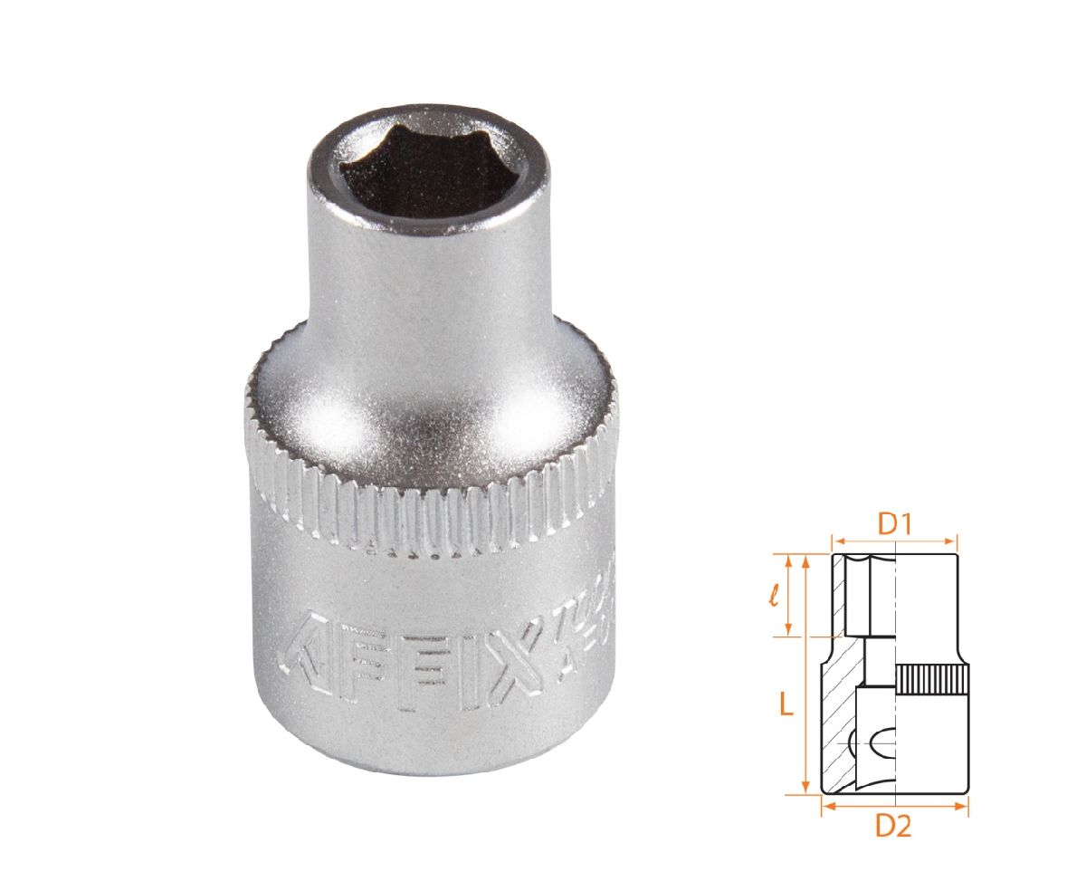 Головка торцевая стандартная шестигранная 3/8", 7 мм AFFIX AF00030007