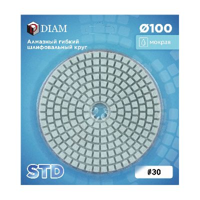 Алмазный гибкий шлифовальный круг (АГШК) 100мм № 30 DIAM STD (Мокрая) (000466) DIAM – анонс, характеристики, 000466 