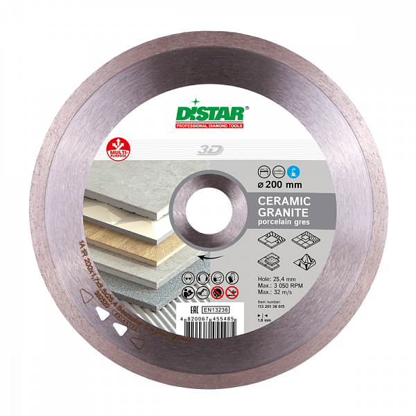 Алмазный диск DISTAR 1A1R Bestseller Ceramic granite D250 : детальное описание и быстрый заказ