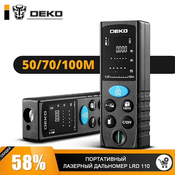 Детальное изображение : дальномер лазерный deko lrd110-50m 