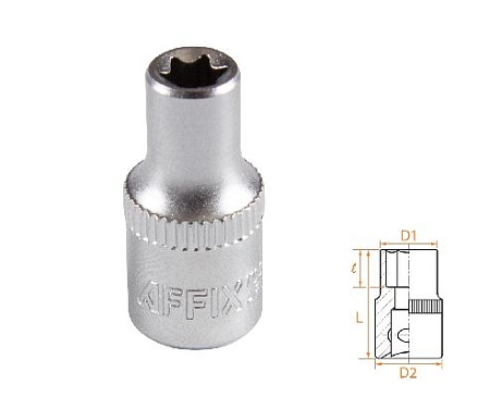 Головка торцевая TORX Е-стандарт 1/4&quot;, E6 AFFIX AF00023006 AFFIX – анонс, характеристики, MSTAF00023006 