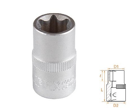 Головка торцевая TORX Е-стандарт 1/2&quot;, E18 AFFIX AF00043018 AFFIX – анонс, характеристики, MSTAF00043018 