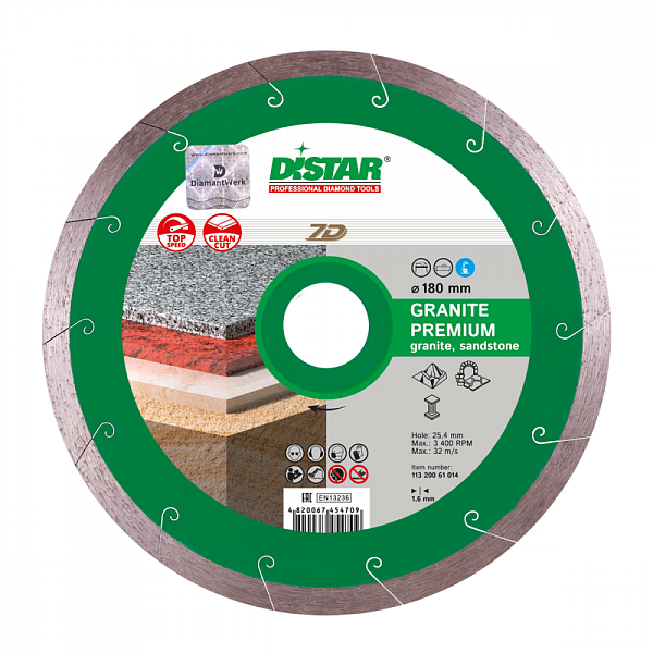 Алмазный диск DISTAR 1A1R GRANITE PREMIUM D200 : детальное описание и быстрый заказ