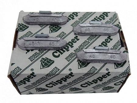 Фото и описание:clipper грузик 0240 балансировочный для стального диска 40гр. (набор 50шт.)