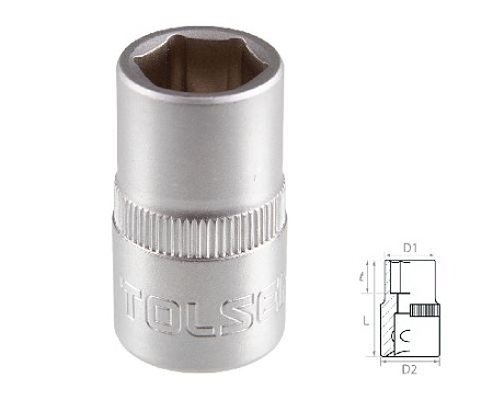 Головка торцевая стандартная шестигранная 1/2&quot;, 14 мм TOLSEN TT16514 TOLSEN – анонс, характеристики, MSTTT16514 