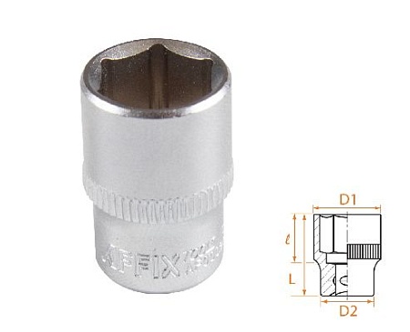 Головка торцевая стандартная шестигранная 1/4&quot;, 12 мм AFFIX AF00020012 AFFIX – анонс, характеристики, MSTAF00020012 