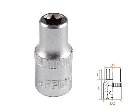 Головка торцевая TORX Е-стандарт 1/4&quot;, E7 AFFIX AF00023007 AFFIX – анонс, характеристики, MSTAF00023007 