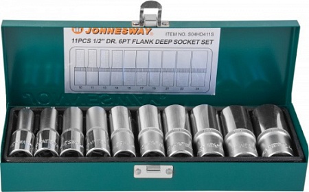 Набор головок торцевых Jonnesway S04HD411S – анонс, характеристики, S04HD411S 