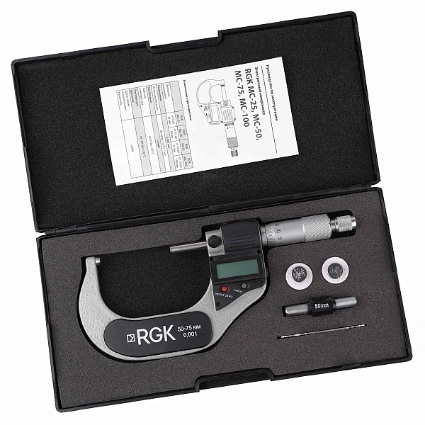 Электронный микрометр RGK MC-75 (757041) : GEOC757041 Электронный микрометр RGK MC-75 (757041) : 9 690 ₽