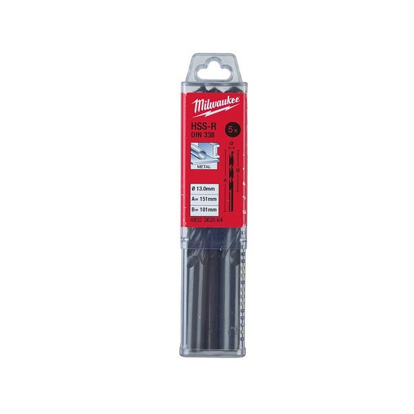 Milwaukee 6.8 x 109 - 10шт Сверло по металлу HSS-R - DIN338 – купить в , подробное изображение 
