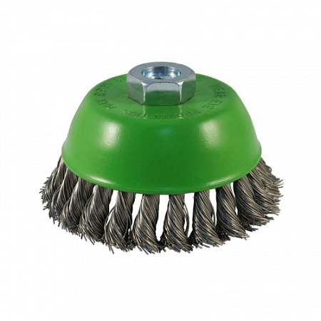 Щётка чашечная жгутовая для УШМ, INOX Standard, 100xМ14 - SS0.50 - RPM 8500 &quot;D.BOR&quot; – анонс, характеристики, 
