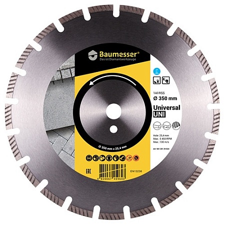 Акции и распродажи - алмазный диск baumesser universal d350 1a1rss/c1-h в магазине tool-24