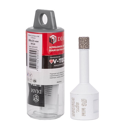 Сверло алмазное DIAM 8x35xМ14 Extra Line V-TECH (320265) DIAM – анонс, характеристики, 320265 