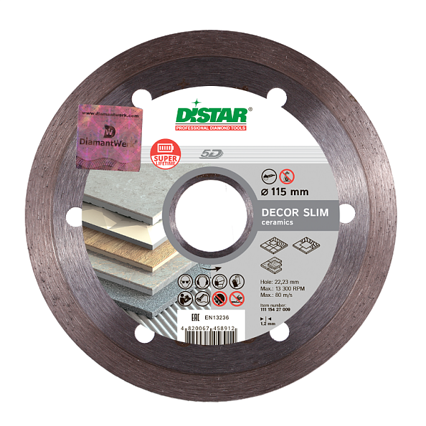 Алмазный диск DISTAR 1A1R Decor Slim D115 : детальное описание и быстрый заказ