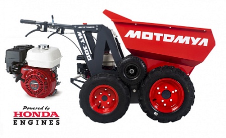 МОТОМУЛ МТ-300.GX200 (ДВС HONDA GX200) комплектация Премиум цельнометаллическая тележка, огородный помощник