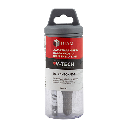 Фреза алмазная пальчиковая DIAM 10-25x50xМ14 Extra Line V-TECH (в.спекание) (320304) DIAM – анонс, характеристики, 320304 