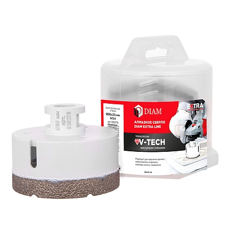 Сверло алмазное DIAM 80x35xМ14 Extra Line V-TECH (в.спекание) (320278) DIAM – анонс, характеристики, 320278 