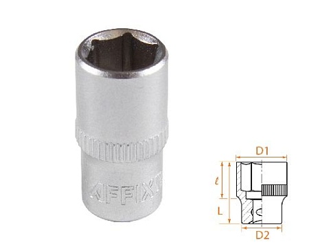 Головка торцевая стандартная шестигранная 1/4&quot;, 9 мм AFFIX AF00020009 AFFIX – анонс, характеристики, MSTAF00020009 