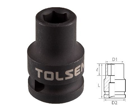 Головка торцевая ударная шестигранная 1/2&quot;, 9 мм TOLSEN TT18209 TOLSEN – анонс, характеристики, MSTTT18209 