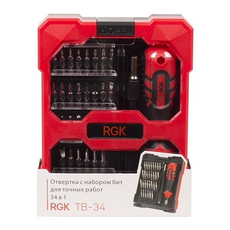 Отвертка RGK TB-34 (34 в 1) (4610011873799) RGK – анонс, характеристики, 