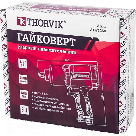 Гайковерт пневматический Thorvik AIW1268 – анонс, характеристики, 