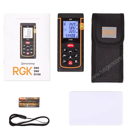 Лазерный дальномер RGK D100 (с поверкой) (755658) RGK – анонс, характеристики, 