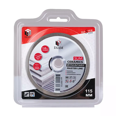 Акции и распродажи - диск алмазный 1a1r ceramics slim master line 115x1,0x7,5x22,2 (керамогранит) (000721) в магазине tool-24