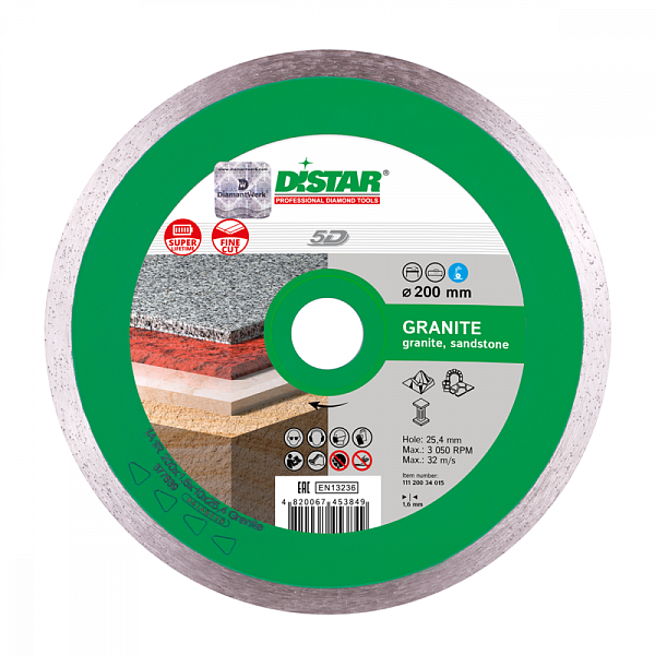 Алмазный диск DISTAR 1A1R GRANITE D180 : детальное описание и быстрый заказ