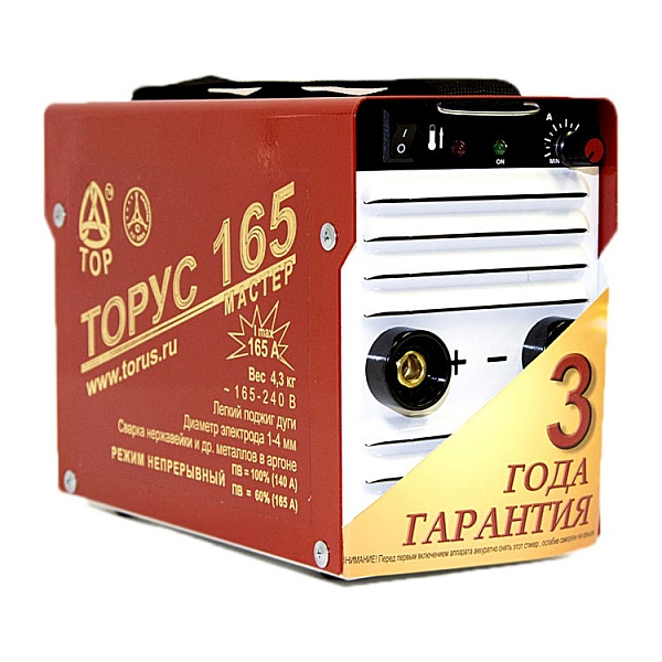 Сварочный аппарат инвертор TOP Торус-165 Мастер +провода – купить в , подробное изображение 
