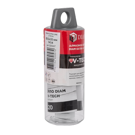 Сверло алмазное DIAM 12x35xМ14 Extra Line V-TECH (в.спекание) (320267) DIAM – анонс, характеристики, 320267 