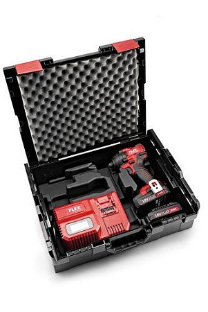 Акции и распродажа аккумуляторная ударная дрель-шуруповерт flex id 1/4&quot; 18.0-ec/2.5 set