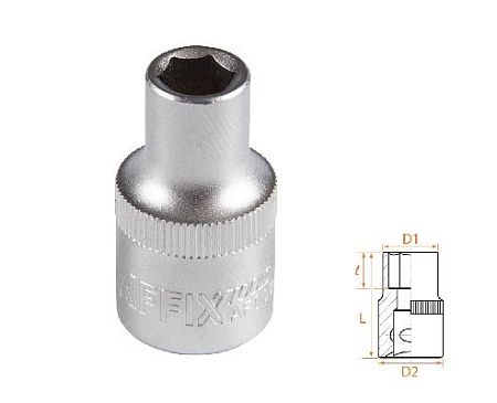 Головка торцевая стандартная шестигранная 1/2&quot;, 9 мм AFFIX AF00040009 AFFIX – анонс, характеристики, MSTAF00040009 