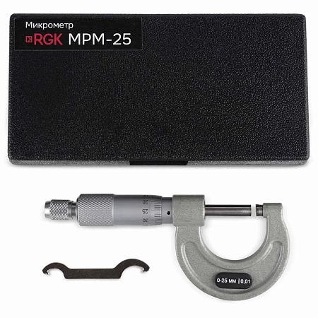 Цена по акции на микрометр rgk mpm-25 (757003) в магазине Инструмент-24