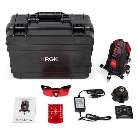 Комплект: лазерный уровень RGK UL-44W Black + штанга-упор (778732) RGK – анонс, характеристики, 