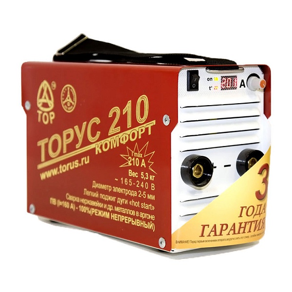 Сварочный аппарат инвертор TOP ТОРУС 210 КОМФОРТ +провода – купить в , подробное изображение 
