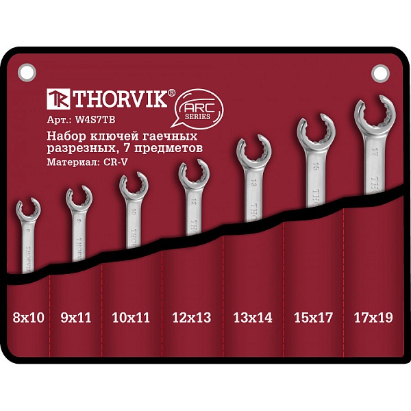 Набор ключей разрезных Thorvik ARC W4S7TB 8-17 мм : 2&nbsp;090 &#8381; 