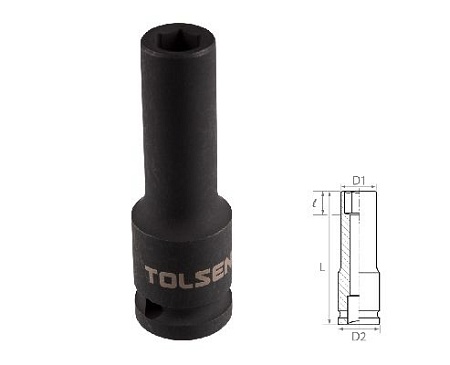 Головка торцевая ударная глубокая шестигранная 1/2&quot;, 8 мм TOLSEN TT18258 TOLSEN – анонс, характеристики, MSTTT18258 